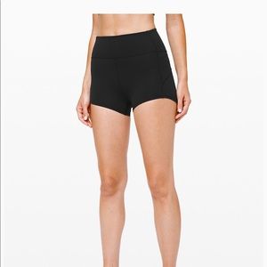 Lululemon high rise black workout/yoga  shorts